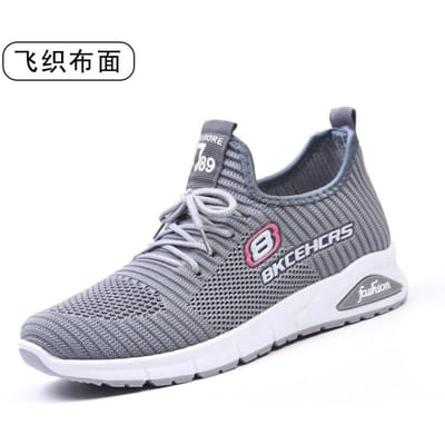 Schoenen Dames Nieuw Dames Schoenen Mode Vliegend Geweven Veterschoenen Casual Schoenen Dames Sportschoenen 42 gray