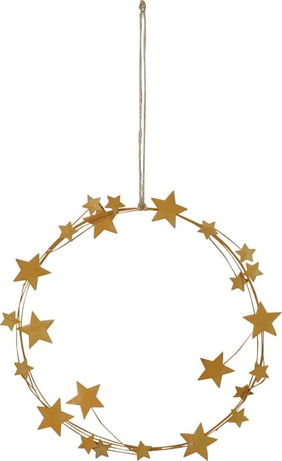 Krans met sterren/decoratie hanger/cortenstaal/posiwio collectie