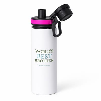 Hacebo® - World's best brother waterfles met draaidop roze - Broer - een broer - verjaardagscadeau - cadeau voor broer - gift - kado - water fles - 850ML