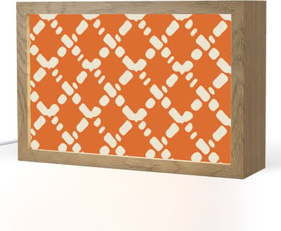 Tafellamp 30x20 cm - LED lamp - Oranje - Ruitpatroon - Wit - Decoratieve tafellampen - Dimbaar - Tafellampje slaapkamer - Woonkamer binnen