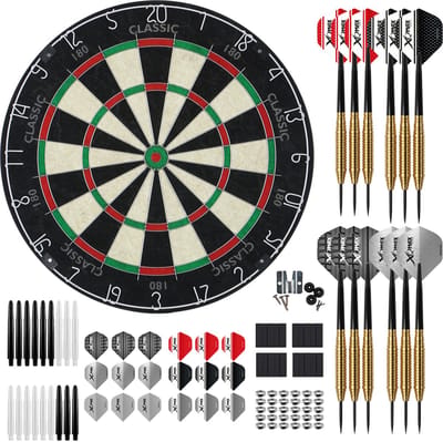 Dragon Darts Classic 180 Dartbord - met 12 Dartpijlen en veel Accessoires - Dart Flights - Dart Shafts