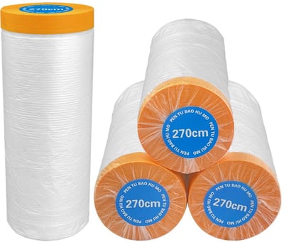 Afdekfolie met Afplaktape voor Schilderen en Klussen (80m)