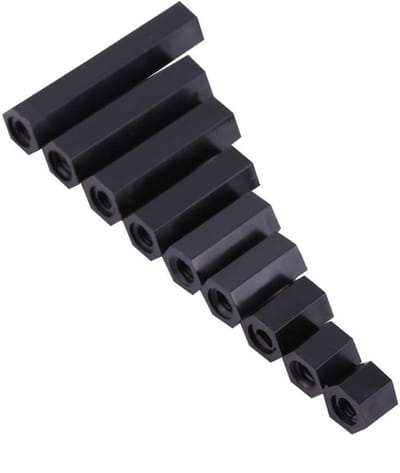 Dailygoods - 100 Stuks PA66 M3 Vrouwelijk Hex Schroefdraad Spacers (M3 x 5)