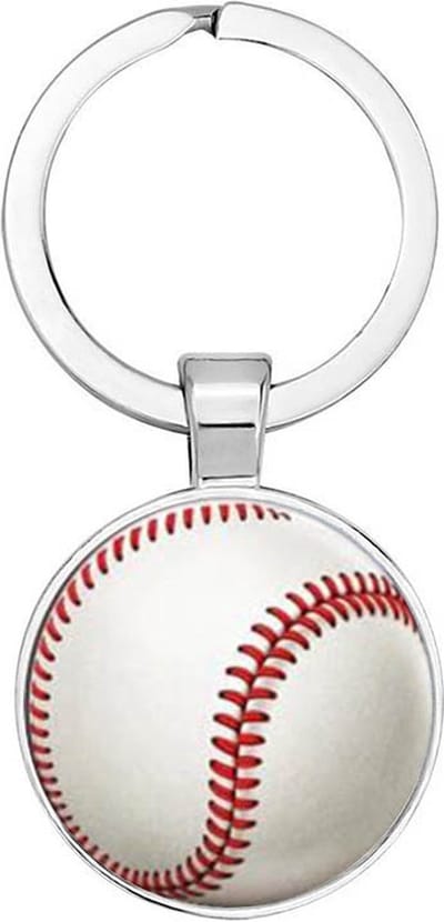 Akyol - Honkbal Sleutelhanger - honkbal - mensen die honkbal spelen - sport - cadeau - verjaardag - kado - geschenk - gift - sportief persoon - 2,5 x 2,5 CM