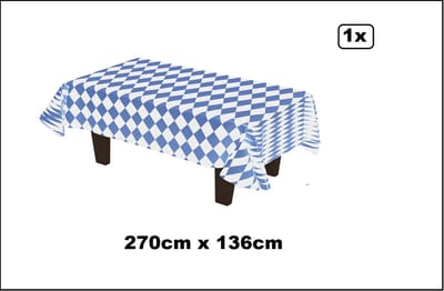 Tafelkleed Oktoberfest 270cm x 136cm - Wegwerp - Apres ski thema feest bierfeest festival Oktoberfeest