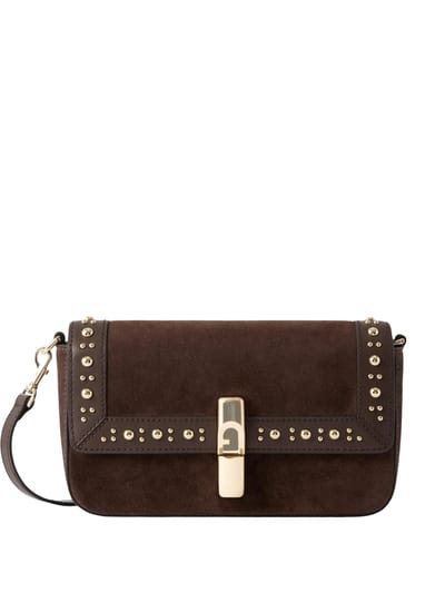FURLA Leren schoudertas Iride Crossbody Toni Cioccolato donkerbruin