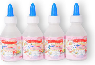 Creatieve Knutsellijm Set - 4x100ml Transparante Alleslijm voor Kinderen, School & Hobby - Perfect voor Lijmen & Plakken!