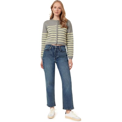 Scotch & Soda Sweater Medium Grey Heather/young Wheat Taglia: XS | Cardigan Outlet | Donna | Grigio