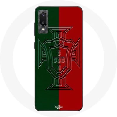 Coque - Maniacase - Samsung Galaxy A02 - Logo Portugal Vert et Rouge - Souple - Protection noir