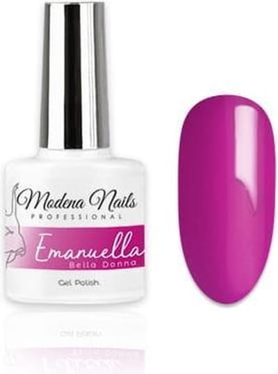 Modena Nails Gellak Bella Donna - Emanuella 7,3ml. - Bella Donna - Glanzend - Gel nagellak - Gel nagellak