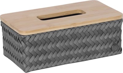 Tissuehouder - Tissuebox - Tissuedoos - Zakdoekdoos - Met deksel - Handed By Top Fit rectangular - donkergrijs - dark grey