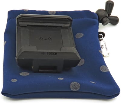 Bosch L-smartphone grip-Display- hoesje stip op donker blauw softshell DLX