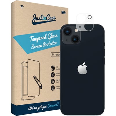 Just in Case iPhone 14 Plus Gehard Glazen Camera Protector Transparant