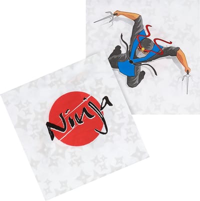 Boland - Set 20 papieren servetten 'Ninja' - Superhelden - Superhelden