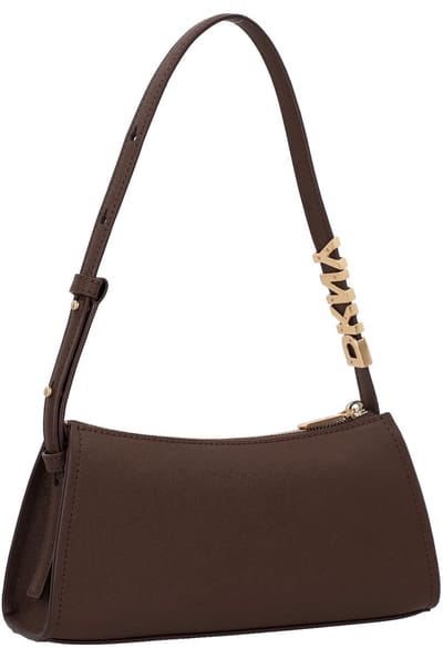 DKNY Avril Schoudertas Leder 26 cm - Dames - utility green