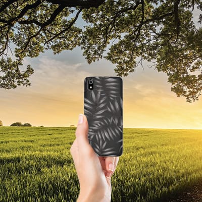 Back Cover voor Xiaomi Redmi 7A TPU Case Leaves Grey
