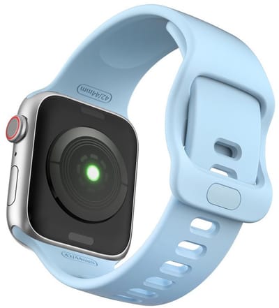 Siliconen sportbandje - Apple Watch 42mm 44mm - lichtblauw verstelbaar