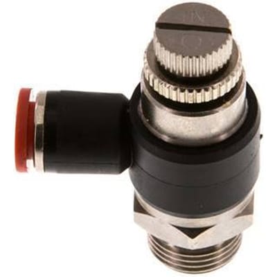 L-stuk Regelventiel 8 mm - G3/8'' Regeling-in Messing/Nylon