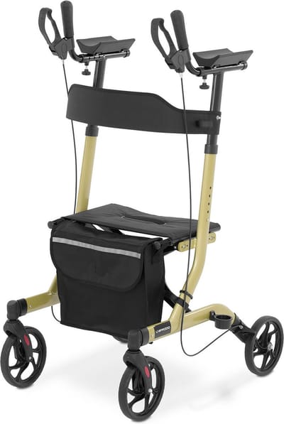 Uniprodo Rollator - Champagne - 136 kg - 1050 - 1150 mm 10250606