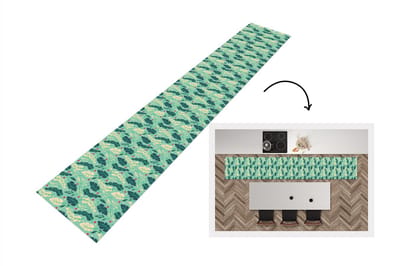Keukenloper - Loper keuken - Bladeren - Bes - Patroon - Winter - 300x50 cm - Keukenloper vinyl