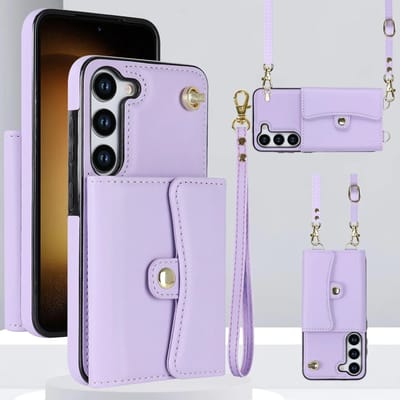 Polsband Crossbody Telefoonhoesje voor Samsung Galaxy S24 FE S25 Ultra S23 S22 S21 Plus A16 A15 A35 A55 A14 A54 A53 Portemonnee Kaarthouder Galaxy S25