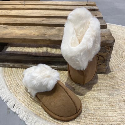 Cozy pantoffels dark camel Camel / 39