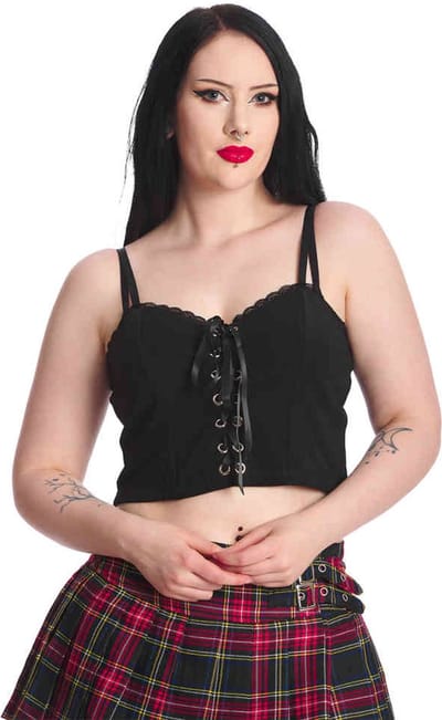 Banned - Samara Crop top - XS - Zwart
