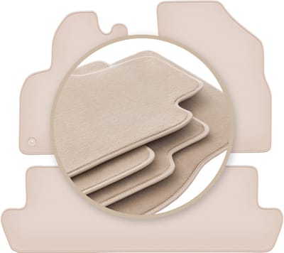 PREMIUM beige vloermatten voor: Peugeot 5008 I crossover 2009-2017
