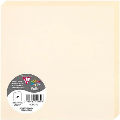 Clairefontaine Pollen - Dubbele Kaart - 110x155mm - C6 - Ivoor