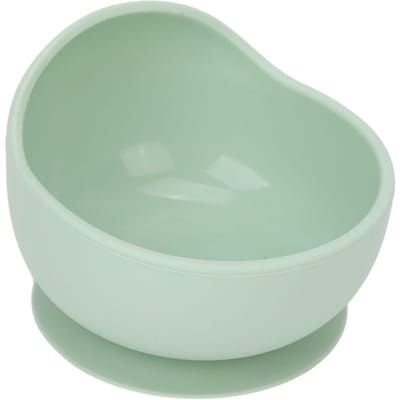 Ouderen Siliconen Kom Kinderen Draagbare Veilige Zachte Kom met Zuignap Tafelgerei voor Thuis L(for 6.5-9kg) groen