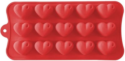 Dailygoods- Siliconen Vorm Hartvormig - Herbruikbare Bakvorm - Multifunctionele Bakvorm - Afmetingen 29x17 cm - Geschikt voor Desserts - Eenvoudig te Reinigen
