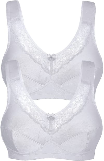 2-pack ontlastings-BH zonder beugel Basic