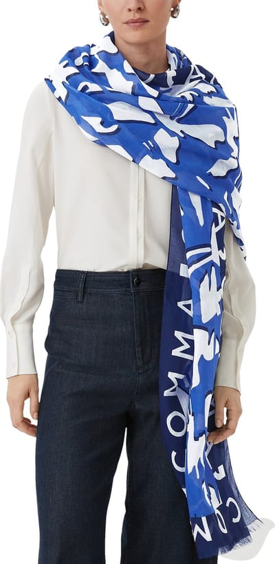Black Label Women-Sjaal--56E2 BLUE-Maat 1 Maat