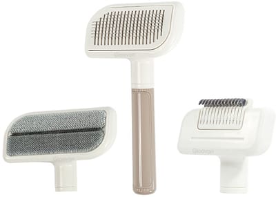 Gloovon® 3-in-1 Professionele Huisdier Verzorgingsset - Hondenborstel & Kattenborstel - Ontwollen & Ontklitten - Inclusief Meubelreiniging - Kortharige & Langharige Vacht