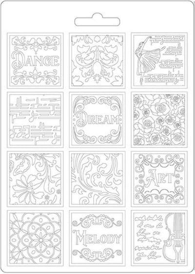Stamperia - Passion Patchwork Music Soft Mould A5 (K3PTA576)