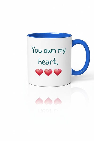 Romantische Koffiemok 'Jij Bezit Mijn Hart' - Liefdes Mok met Hartjes | Ideaal Cadeau voor Geliefde & Valentijn