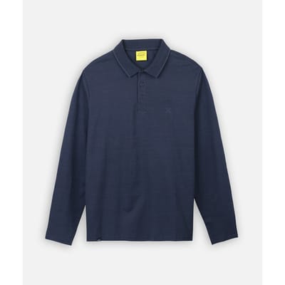 Polo Shirt Lange Mouw Oxbow Gestructureerde polo met lange mouwen NAVAL