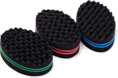 Afro Twist - Haar Spons - Afro Twist Hair Sponge - Haar twister (Blauw/Zwart / Rood)