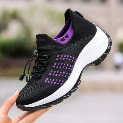 Dames Platte Platform Schoenen Dames Sneakers Voor Dames Ademend Mesh Tenis Damesschoenen Voor Sok Sneakers Zapatillas Mujer 36 white