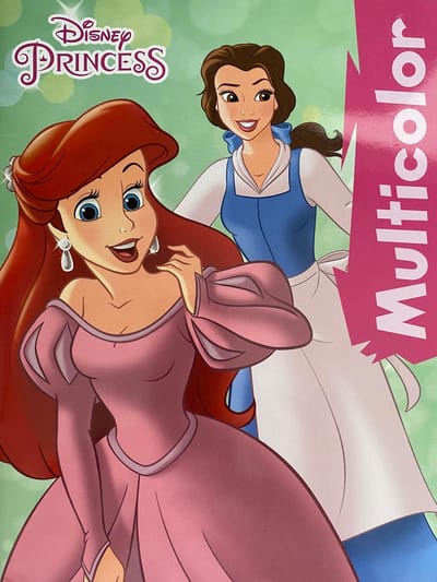 Multicolor - Disney Princess Roze - Kleurboek - 32 Pagina's - 17 Kleurplaten en 17 Voorbeelden - Voor Kinderen - Knutselen - Creatief - Uitermate Geschikt voor Kleurpotloden en Wasco