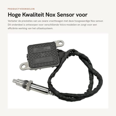 Dailygoods- Nox Sensor Hoge Kwaliteit - Geschikt voor Volvo - Onderdeelnummer 5WK97366 - Vrachtwagen VNL - 1 Jaar Garantie - Controleer Compatibiliteit - Uitlaatgas Sensor