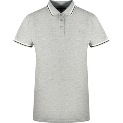 Cavalli Class Dubbel Tipped Kraag Grijze Polo Shirt