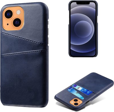 Coverup Hoesje - Geschikt voor iPhone 13 Mini Hoesje - Coverup Dual Card Back Cover - Blauw