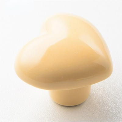 1 pièces boutons de porte poignées en céramique dessin animé armoire boutons et poignées coloré coeur tiroir placard poignées enfants chambre poignée jaune