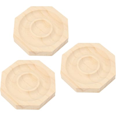 3 stuks Kralen Armband Display Dienblad Elegant Decoratief Handgemaakt Massief Hout Sieraden Dienblad voor Armband beige