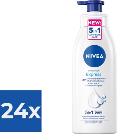 NIVEA Express Bodylotion - 400 ml - Voordeelverpakking 24 stuks