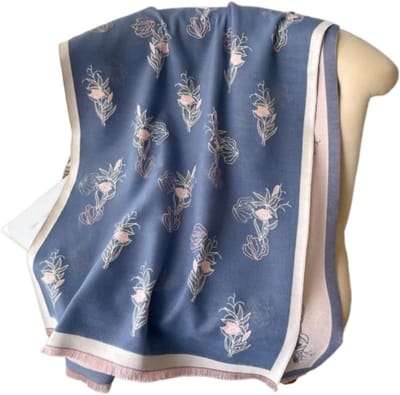 Dames Sjaal - Bloemenprint Accessoire - Mode Accessoire - Dubbelzijdig Ontwerp - 190x65 cm - Gebloemd