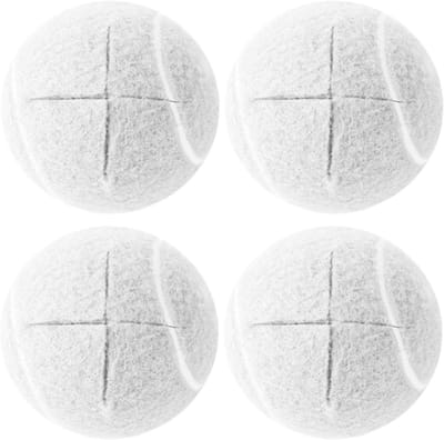 Vloerbeschermers Tennisbal - Stoeldop Glijders - Stil Meubilair Gebruik - Dubbellaags Bescherming - Set van 4 - Wit