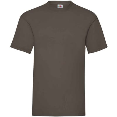 Fruit of the Loom Heren Valueweight T-Shirt (Chocolade)