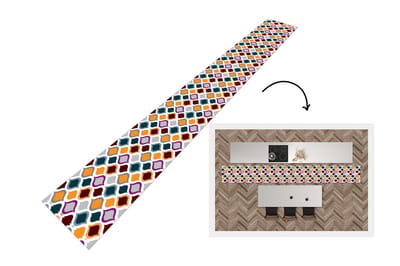 Keukenloper 400x50 cm - Keukenmat vinyl Retro - Lijn - Patroon - Keukenmatten loper - Keuken vloerkleed tapijt